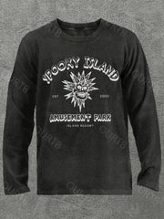 Spooky Island Halloween Cotton Long Sleeve T-Shirt