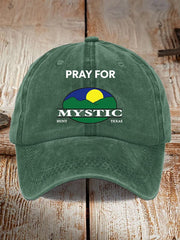 Retro Texas Strong Pray For Mystic Hunt Texas Print Baseball Cap