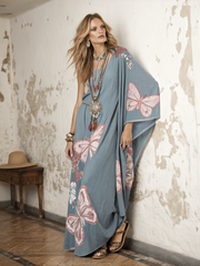 Women's cotton and linen one shoulder long skirt