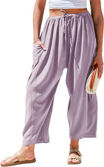 🎁Last Day - Women's Linen Wide Leg Pants with Pockets