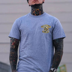 LUCKY THIRTEEN Skull Black Print T-shirt