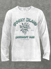 Spooky Island Halloween Cotton Long Sleeve T-Shirt