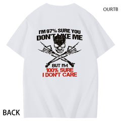 I‘m 97% Sure You Don't Like Me But I'm 100% Sure I Don't Care Generation X Est 1970 Funny Art Pattern Print T-Shirt