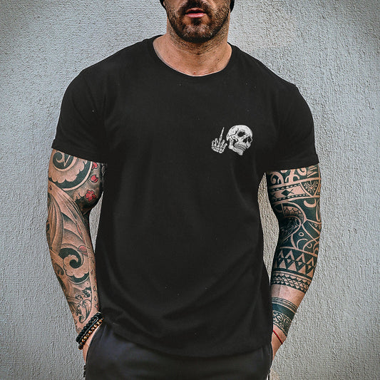 Fuck What They Think Skull Printed T-shirt