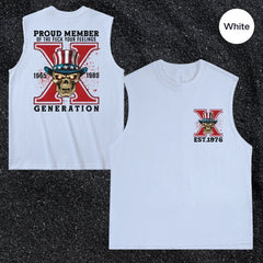 GenX Skull Cotton Tank Top Custom EST for 1965-1980 Generation