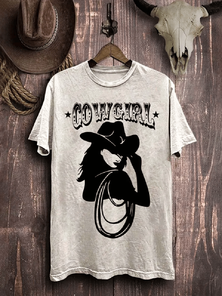 Women's Vintage Western Printed T-Shirt