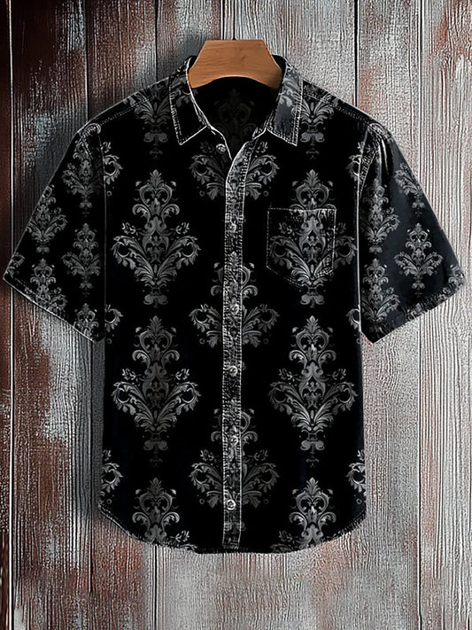 Men's Art Print Casual Short Sleeve Shirt