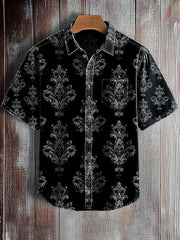 Men's Art Print Casual Short Sleeve Shirt