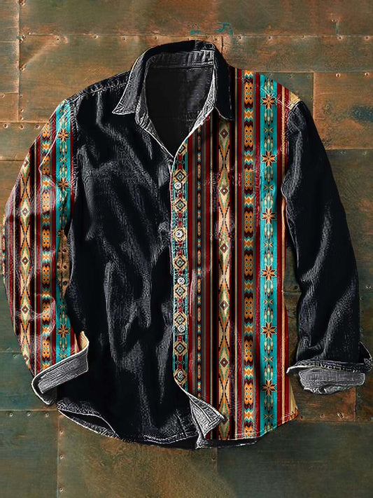 Men's Western Graphic Long Sleeve Shirt