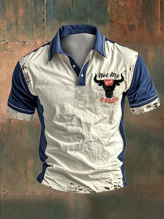 Men's Not My First Rodeo Short Sleeve Polo Shirt