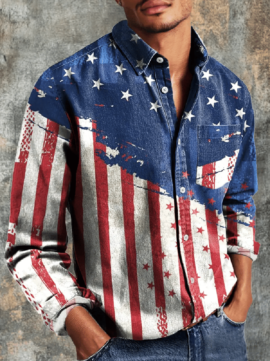 Men's Vintage Long Sleeve Shirt
