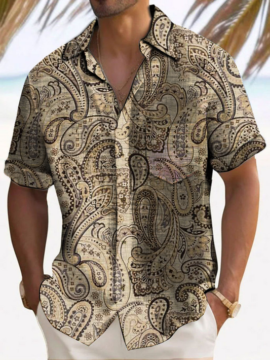 Men's Paisley Print Hawaiian Shirt