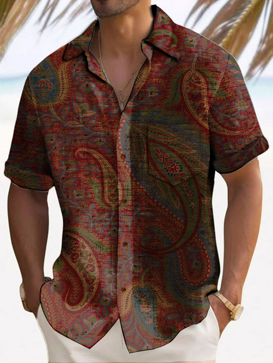 Men's Paisley Print Hawaiian Shirt