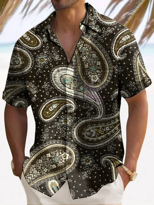 Men's Paisley Print Hawaiian Shirt