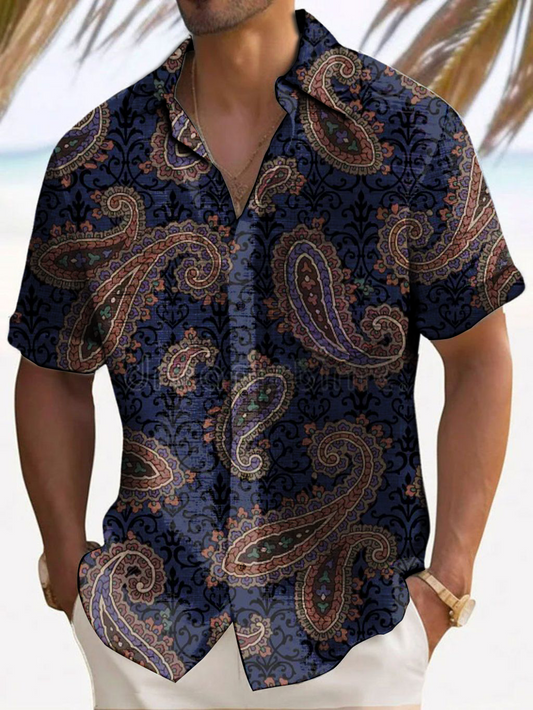 Men's Paisley Print Hawaiian Shirt