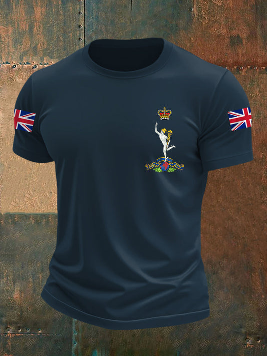 Men's Royal Corps Of Signals UK Falg Print Casual Tee