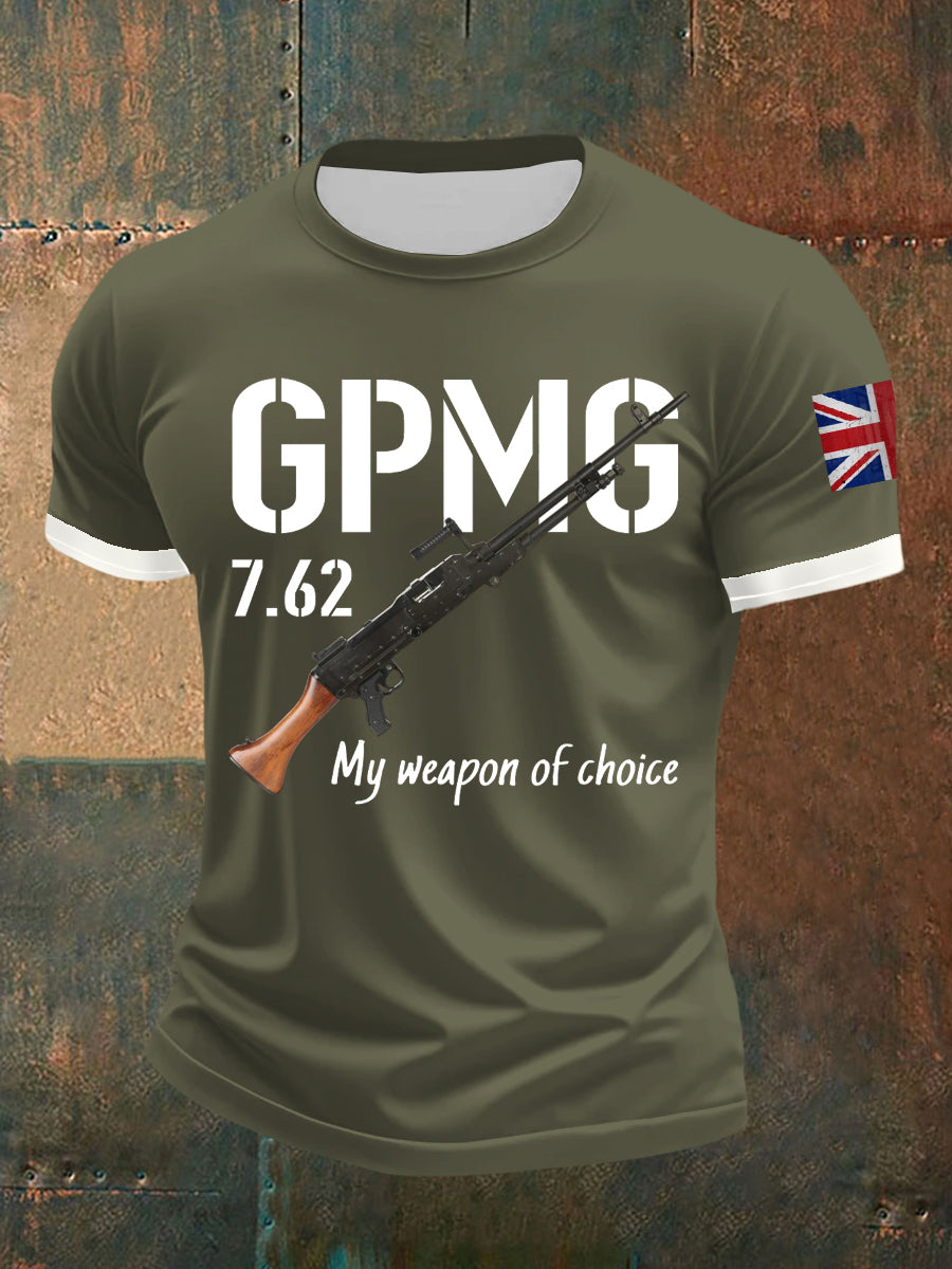 Men's GPMG My Weapon Of Choiceshort Sleeves T-Shirt