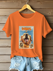 Women's Golden Retriever Printed Casual T-shirt