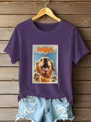 Women's Golden Retriever Printed Casual T-shirt