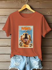Women's Golden Retriever Printed Casual T-shirt
