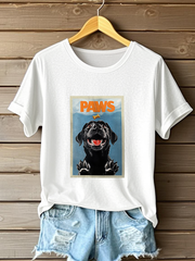 Women's Labrador Retriever Print Casual T-Shirt
