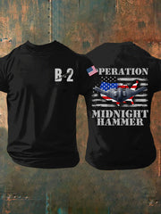 Men's Operation Midnight Hammer B-2 Spirit Short-sleeved T-shirt