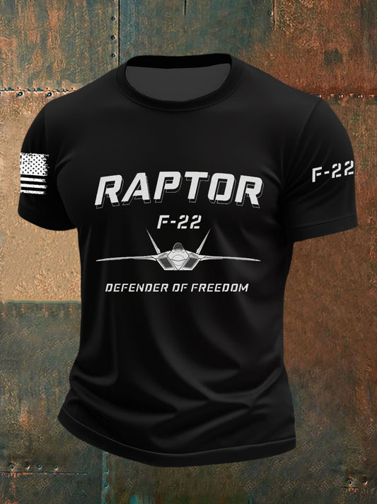 Men's Midnight Hammer F-22 Raptor Fighter Short-sleeved T-shirt