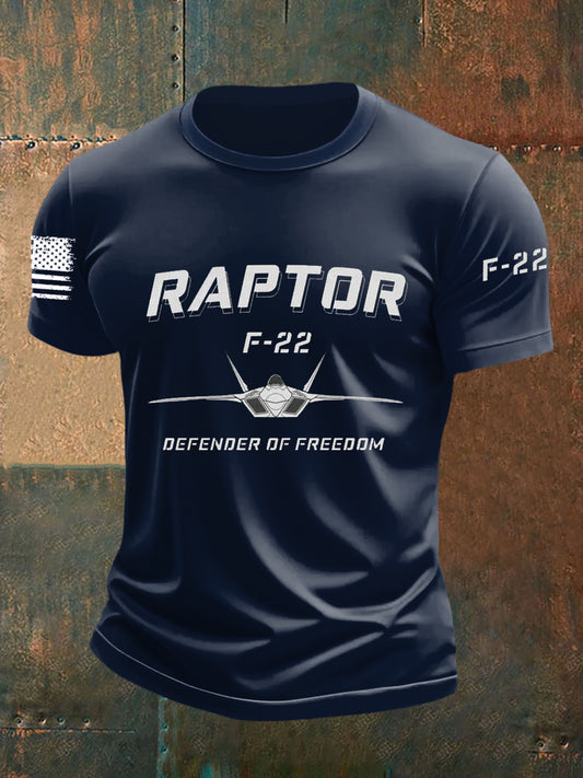 Men's Midnight Hammer F-22 Raptor Fighter Short-sleeved T-shirt