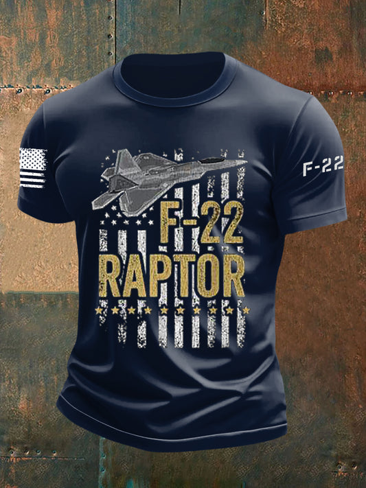 Men's Midnight Hammer F-22 Raptor Fighter Short-sleeved T-shirt