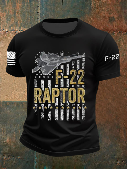 Men's Midnight Hammer F-22 Raptor Fighter Short-sleeved T-shirt