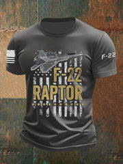 Men's Midnight Hammer F-22 Raptor Fighter Short-sleeved T-shirt