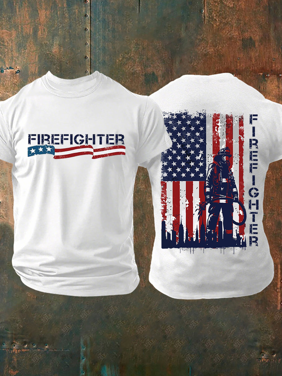 Men's Idaho Firefighter Short-sleeved T-shirt