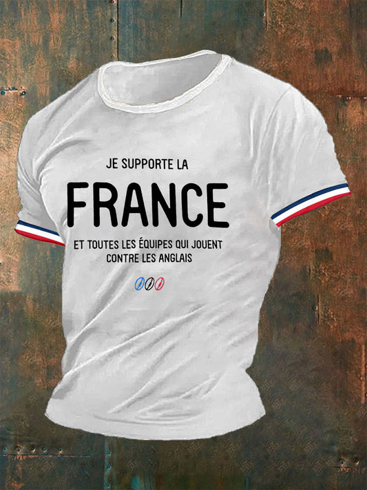 Men's Je Supporte La France Short Sleeves T-shirt