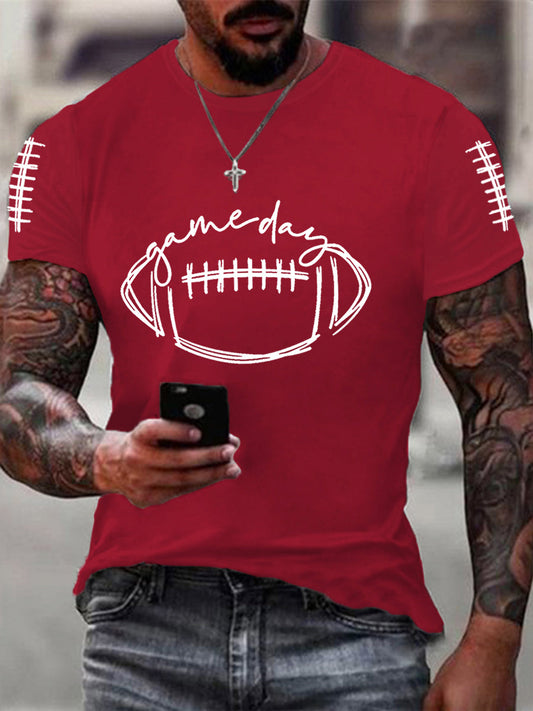 Men's Football Gameday Football Fans Casual Tee