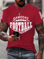 Men's Football Gameday 2025 Football Fans Gift Casual Tee