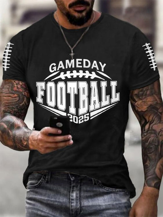 Men's Football Gameday 2025 Football Fans Gift Casual Tee