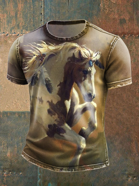 Men's Native American horse t-shirt
