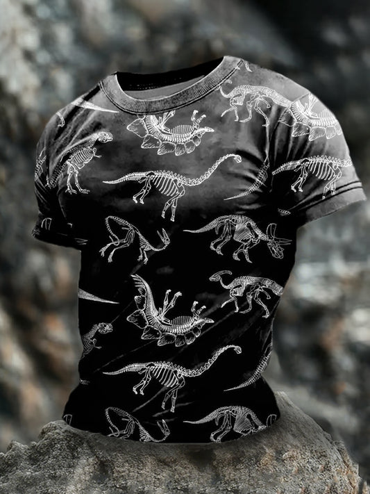 Men's Dinosaur Print Short Sleeve T-shirt