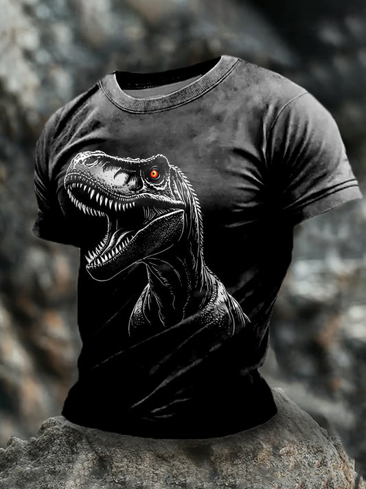 Men's Dinosaur Print Short Sleeve T-shirt