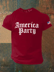 Camiseta informal estampada AMP para hombre