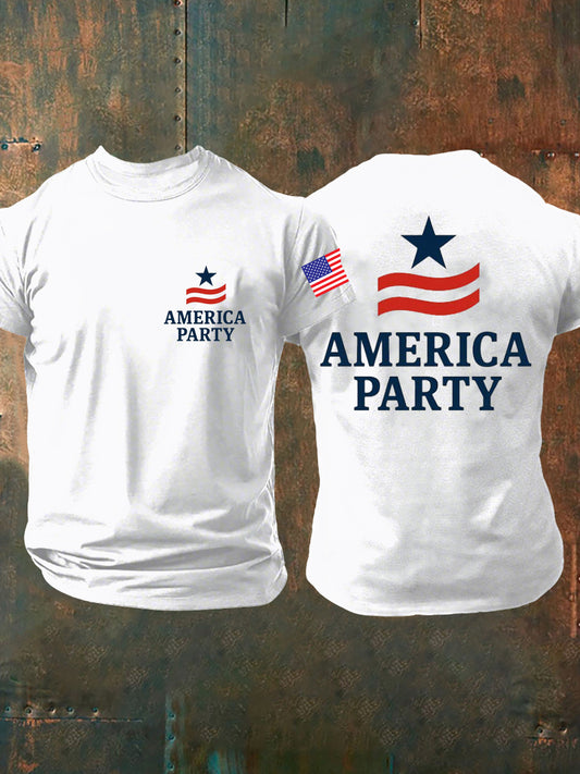 Men's imitation cotton short-sleeved T-shirt