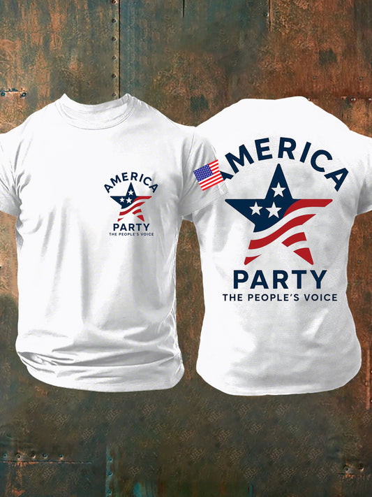 Men's imitation cotton short-sleeved T-shirt