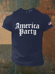 Camiseta informal estampada AMP para hombre