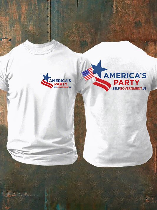 Men's imitation cotton short-sleeved T-shirt
