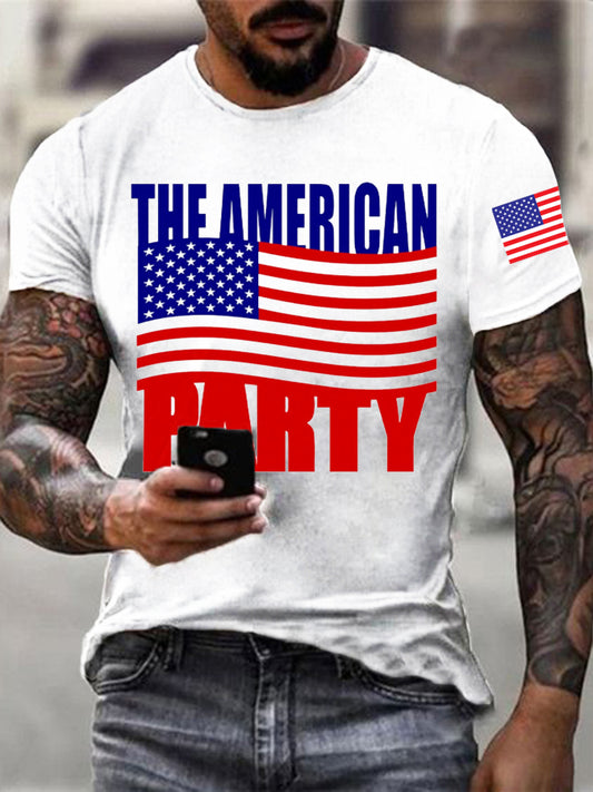 Men's imitation cotton short-sleeved T-shirt