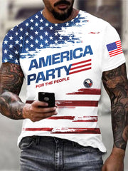 Men's imitation cotton short-sleeved T-shirt