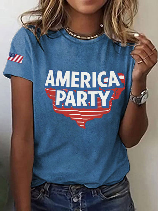 Women's AMP Printed Casual T-Shirt