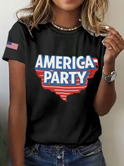 Women's AMP Printed Casual T-Shirt