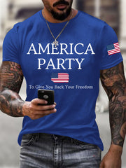 Men's America Party To Give Back Your Freedom Short-sleeved T-shirt