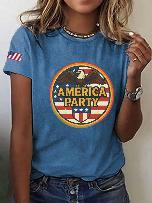 Women's AMP Printed Casual T-Shirt